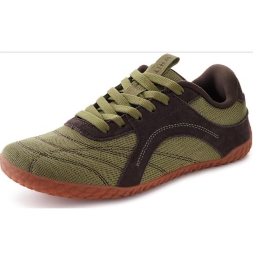 Whitin Wide Sole Barefoot Minimalist Sneakers 40 Olive Green Zero Drop Lifestyle